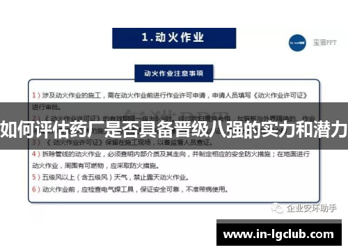 如何评估药厂是否具备晋级八强的实力和潜力