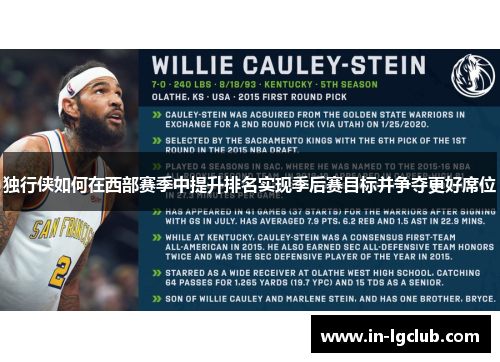 独行侠如何在西部赛季中提升排名实现季后赛目标并争夺更好席位